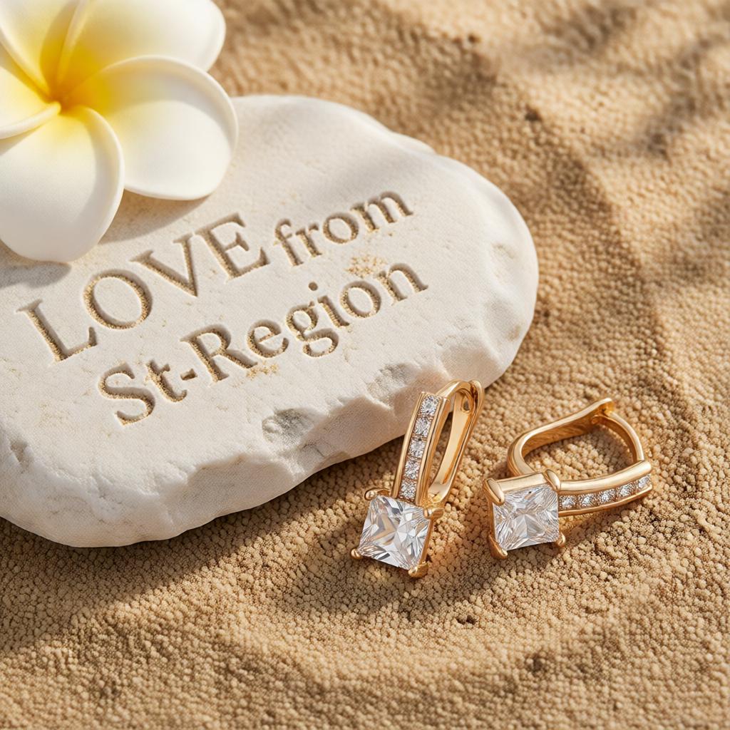 Cubic Zirconia and 18K Gold-Plated Huggie Earrings, gold huggie earrings, botanical inspired, lifestyle look