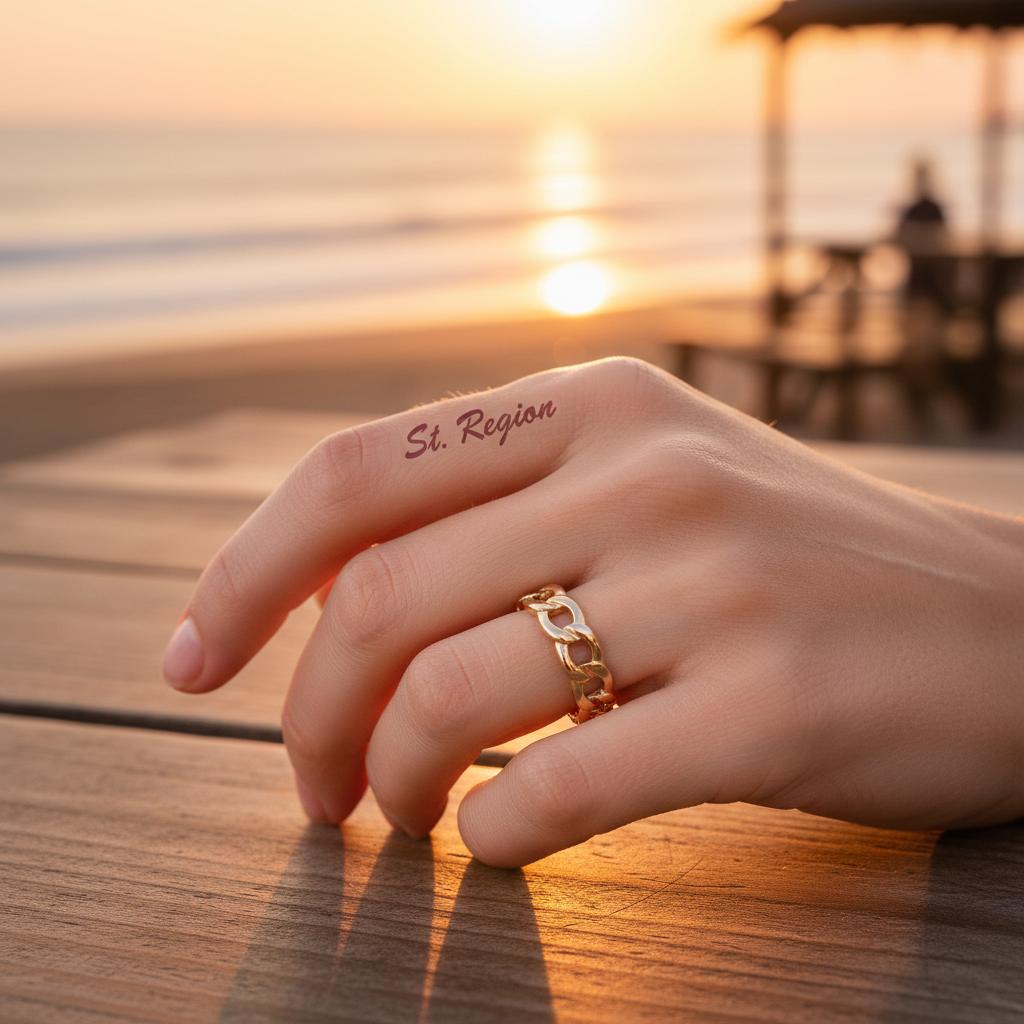 18K Gold-Plated Curb Chain Adjustable Ring, gold statement rings for women, botanical inspired, styled look