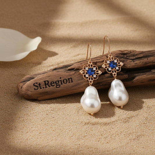 pink acrylic drop earrings for women St.Region