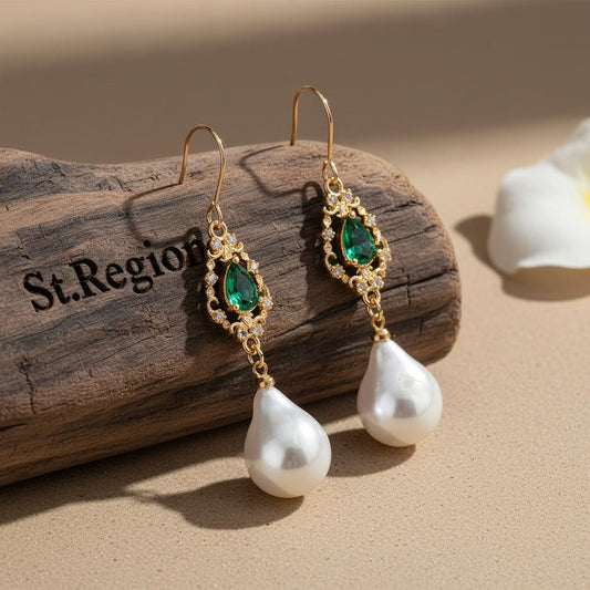 pink acrylic drop earrings for women St.Region