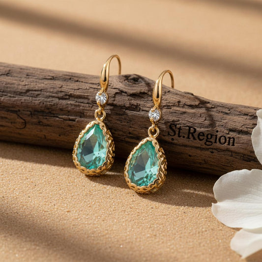 pink acrylic drop earrings for women St.Region