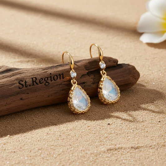 pink acrylic drop earrings for women St.Region