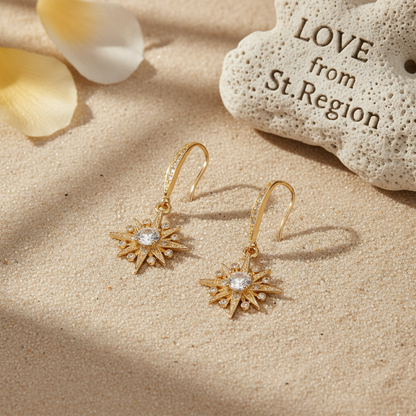 Crystal & Cubic Zirconia Goldtone Star Hook Earrings - Street Region