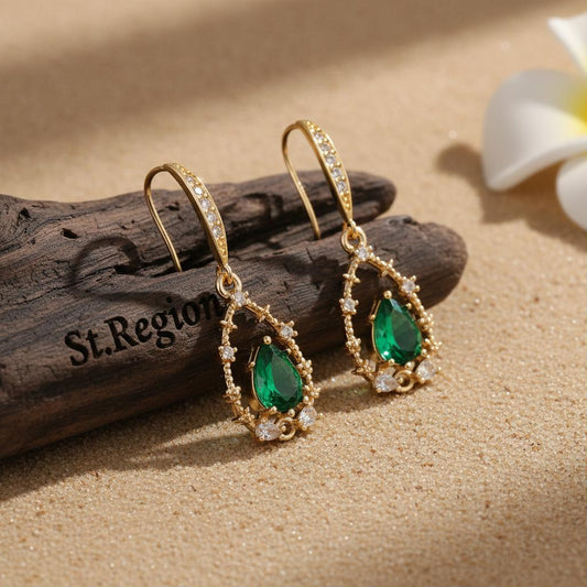 pink acrylic drop earrings for women St.Region