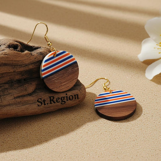 pink acrylic drop earrings for women St.Region