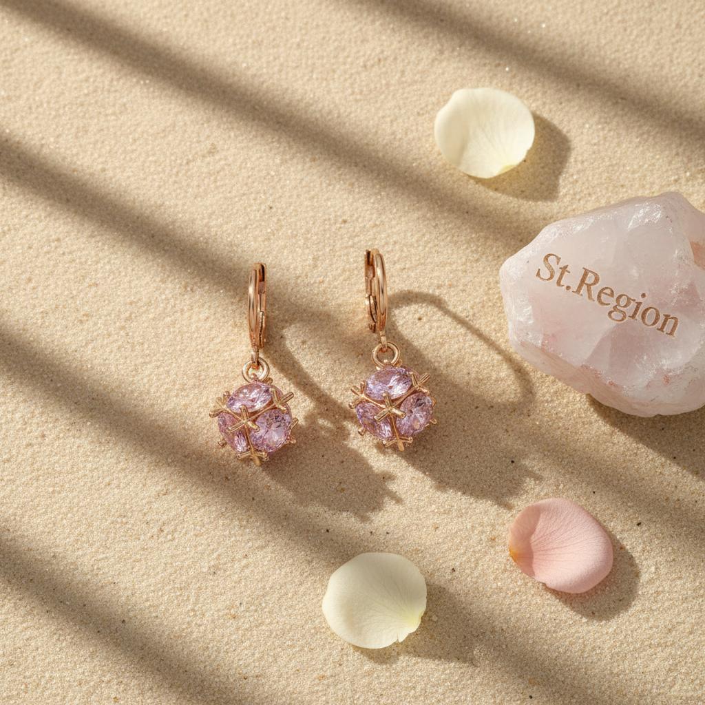 chunky gold hoop earrings for women close-up detail St.Region