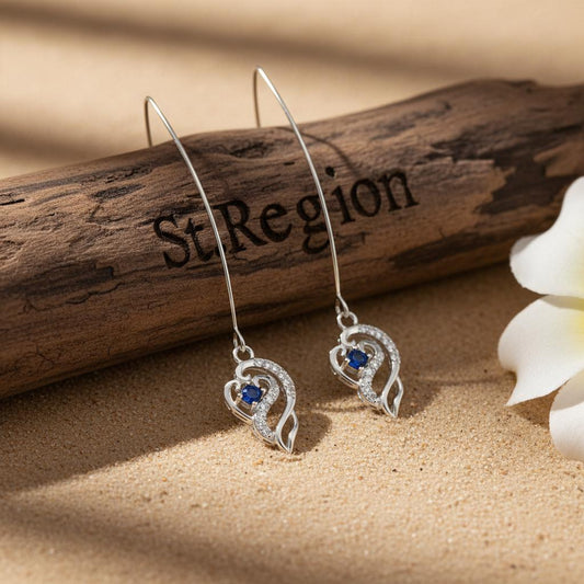pink acrylic drop earrings for women St.Region