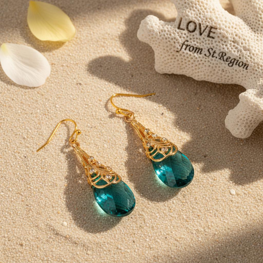 Green Crystal and Cubic Zirconia Drop Earrings, drop earrings for women, everyday style, lifestyle look
