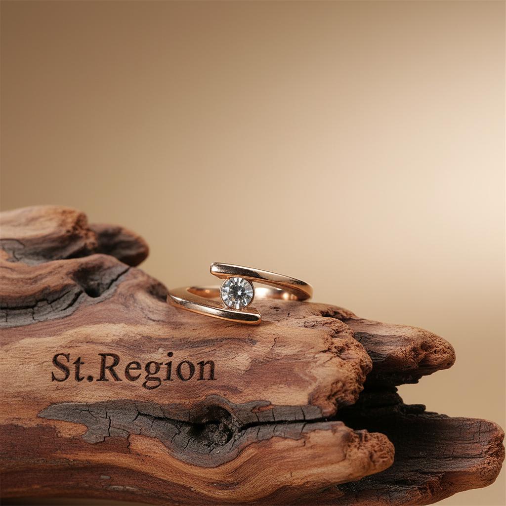 Cubic Zirconia and Crystal Bypass Ring, statement rings for women, vintage-inspired design, front view