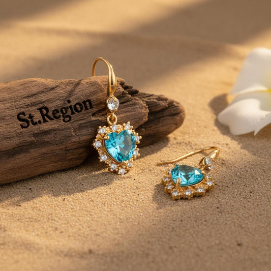 pink acrylic drop earrings for women St.Region