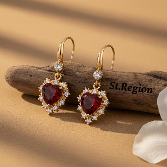 pink acrylic drop earrings for women St.Region