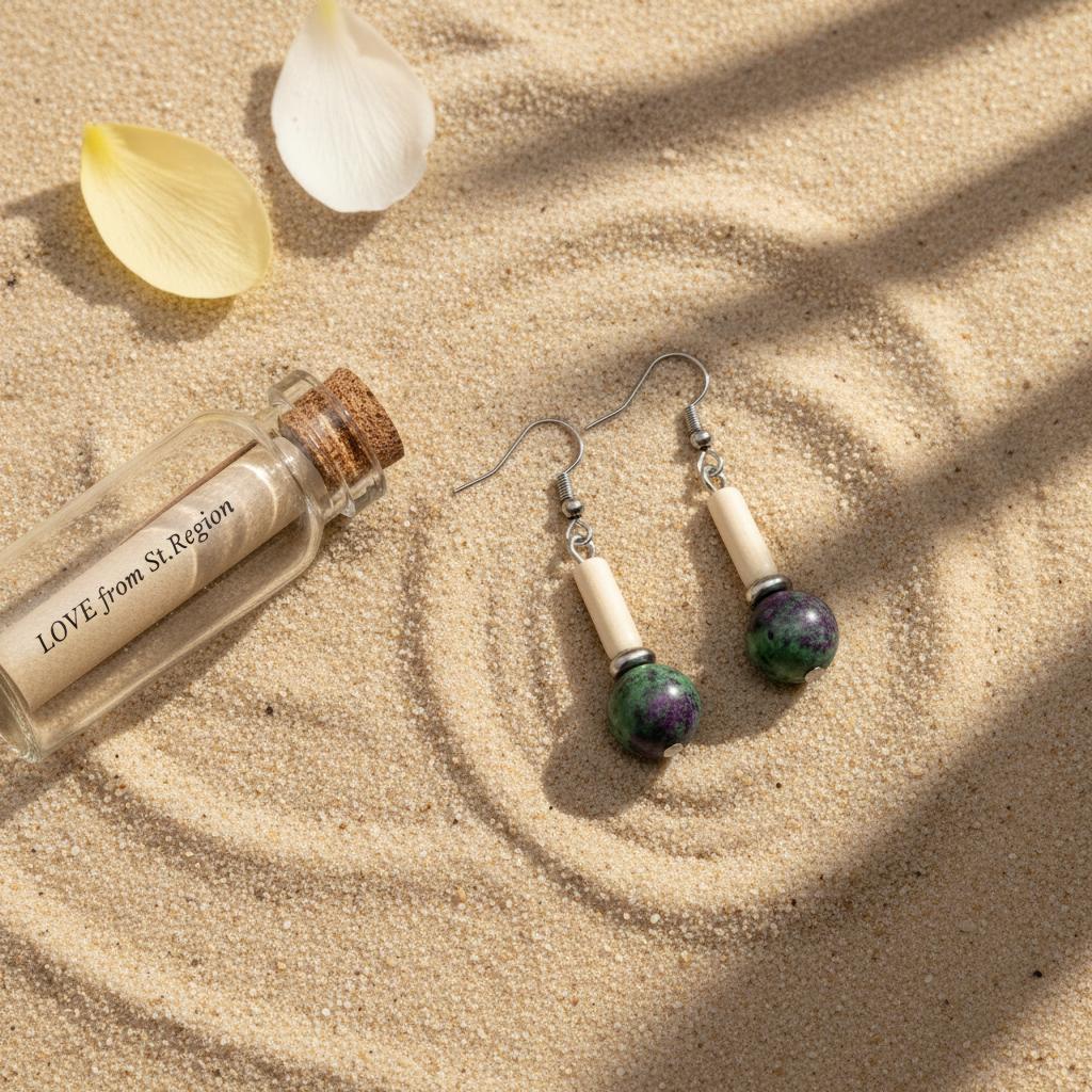 Green Jade and Silvertone Cylinder Ball Hook Earrings, silver drop earrings for women, everyday style, lifestyle look
