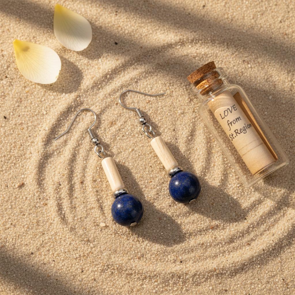 Jade and Lapis Silvertone Cylinder Ball Hook Earrings, silver drop earrings for women, botanical inspired, lifestyle look