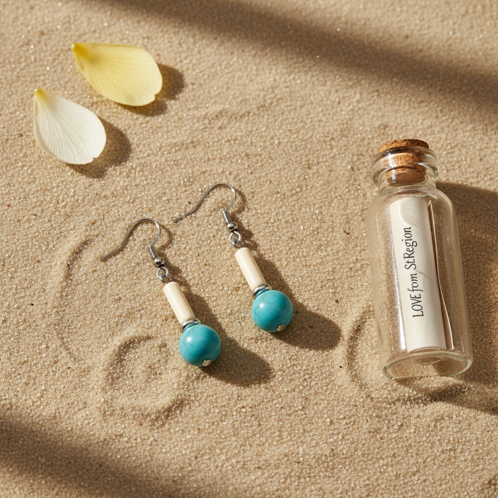 Sea Blue Jade & Silvertone Cylinder Ball Hook Earrings - Street Region