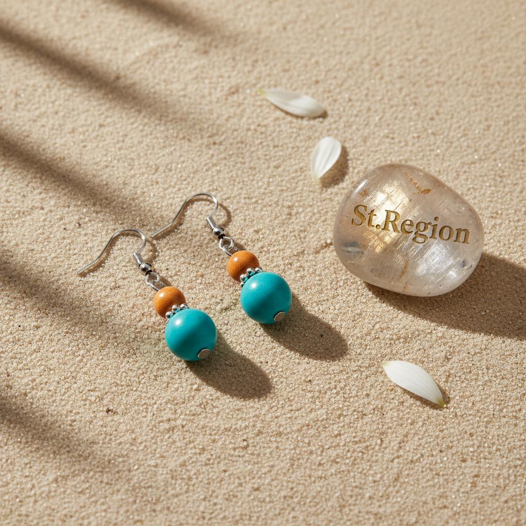 Orange and Blue Jade Silvertone ‌Gourd‌-Shape Hook Earrings, silver drop earrings for women, detail close-up