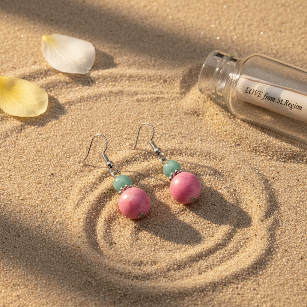 Pink Jade & Silvertone ‌Gourd‌-Shape Hook Earrings - Street Region
