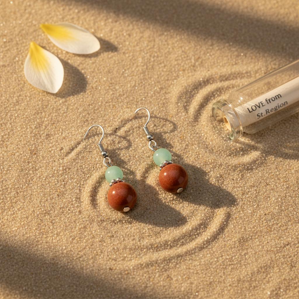 Pink and Brown Jade Silvertone ‌Gourd-Shape Hook Earrings, gold drop earrings for women, lifestyle look