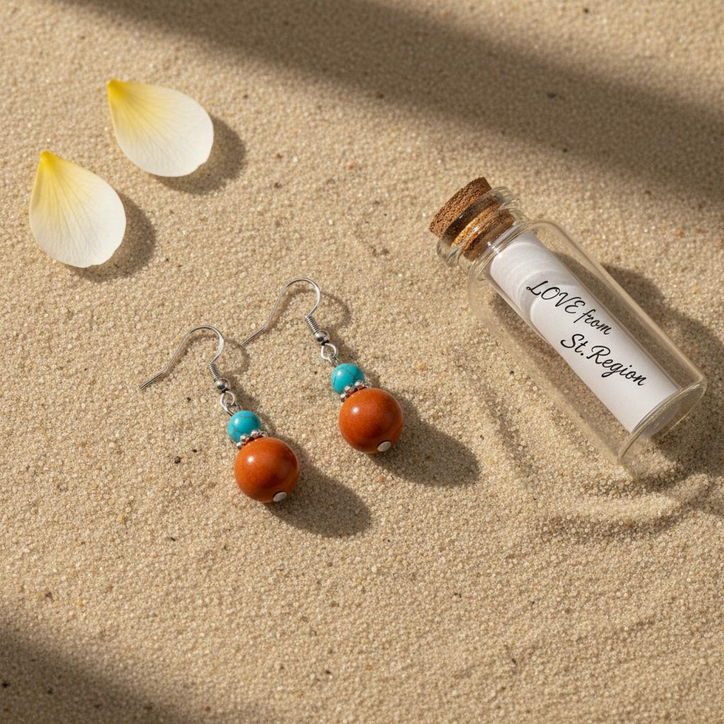 Brown Jade and Turqouise Silvertone ‌Gourd-Shape Hook Earrings, silver drop earrings for women, lifestyle look