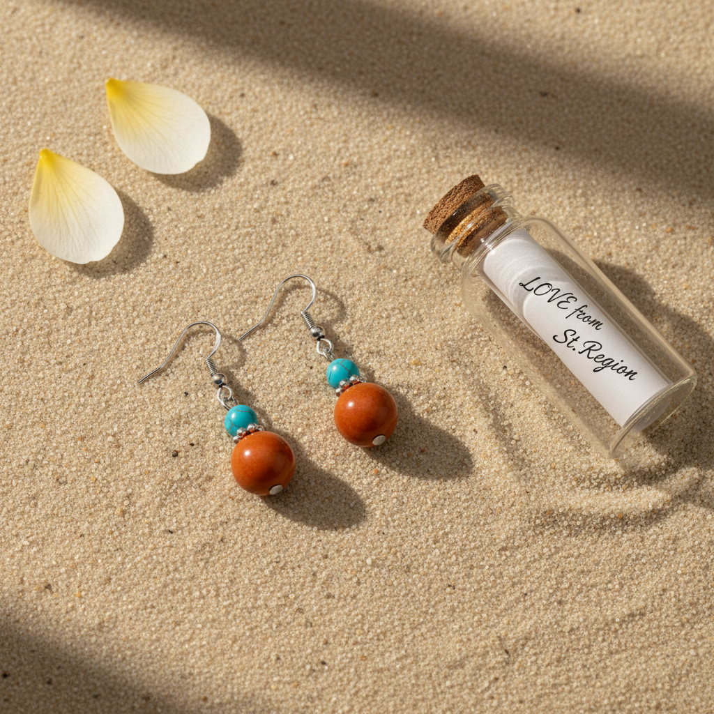 Brown Jade & Turqouise Silvertone ‌Gourd‌-Shape Hook Earrings - Street Region