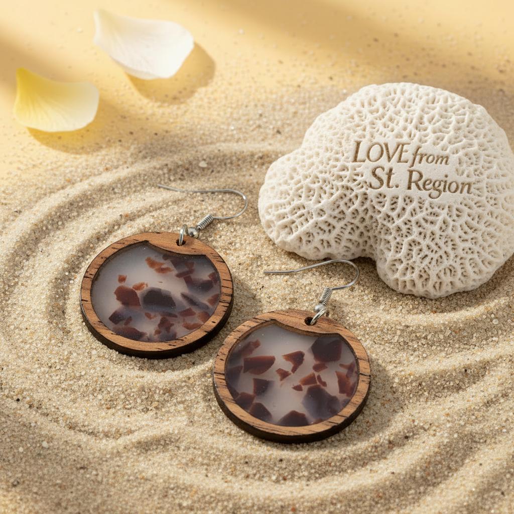 Brown Resin and Wood Silvertone Leopard Print Circular Hook Earrings, silver drop earrings for women, lifestyle look