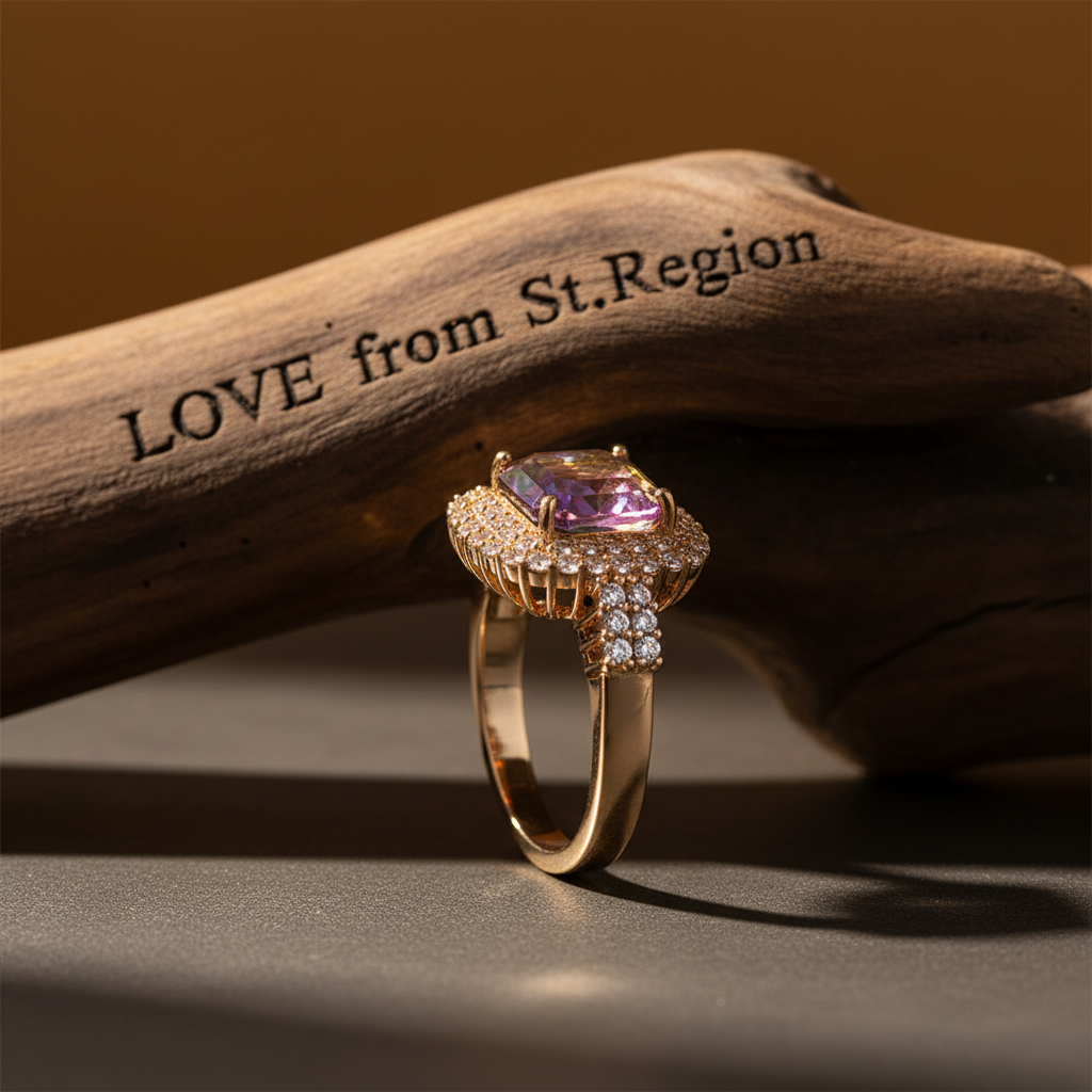 Multicolor Crystal & Cubic Zirconia Radiant-Cut Halo Ring - Street Region