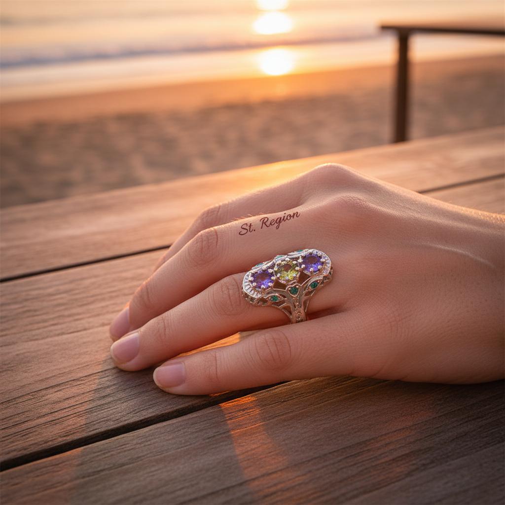 Pink & Yellow Crystal Cubic Zirconia-Accent Openwork Round-Cut Ring