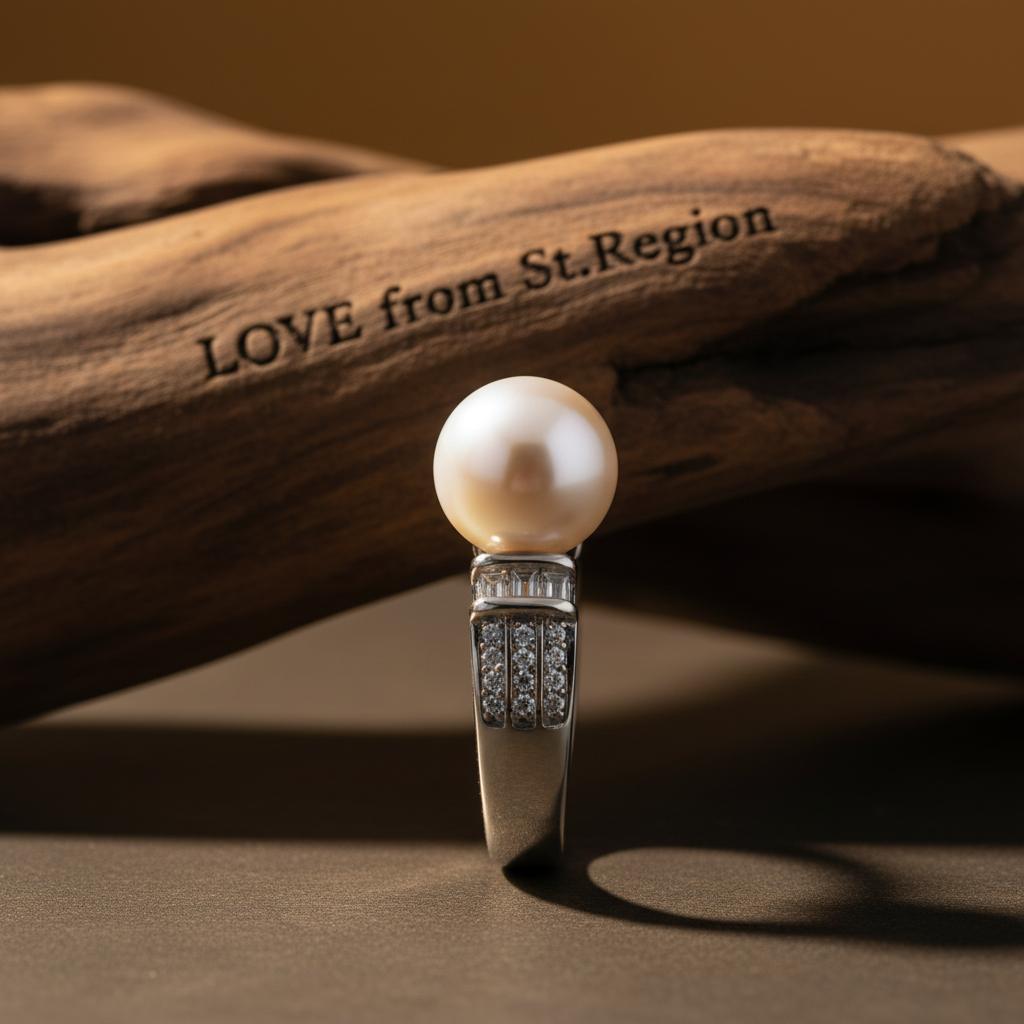 Pearl and Cubic Zirconia Silver-Plated Pavé Ring, silver statement rings for women, dainty minimalist design, lifestyle look