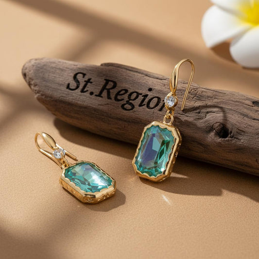 pink acrylic drop earrings for women St.Region