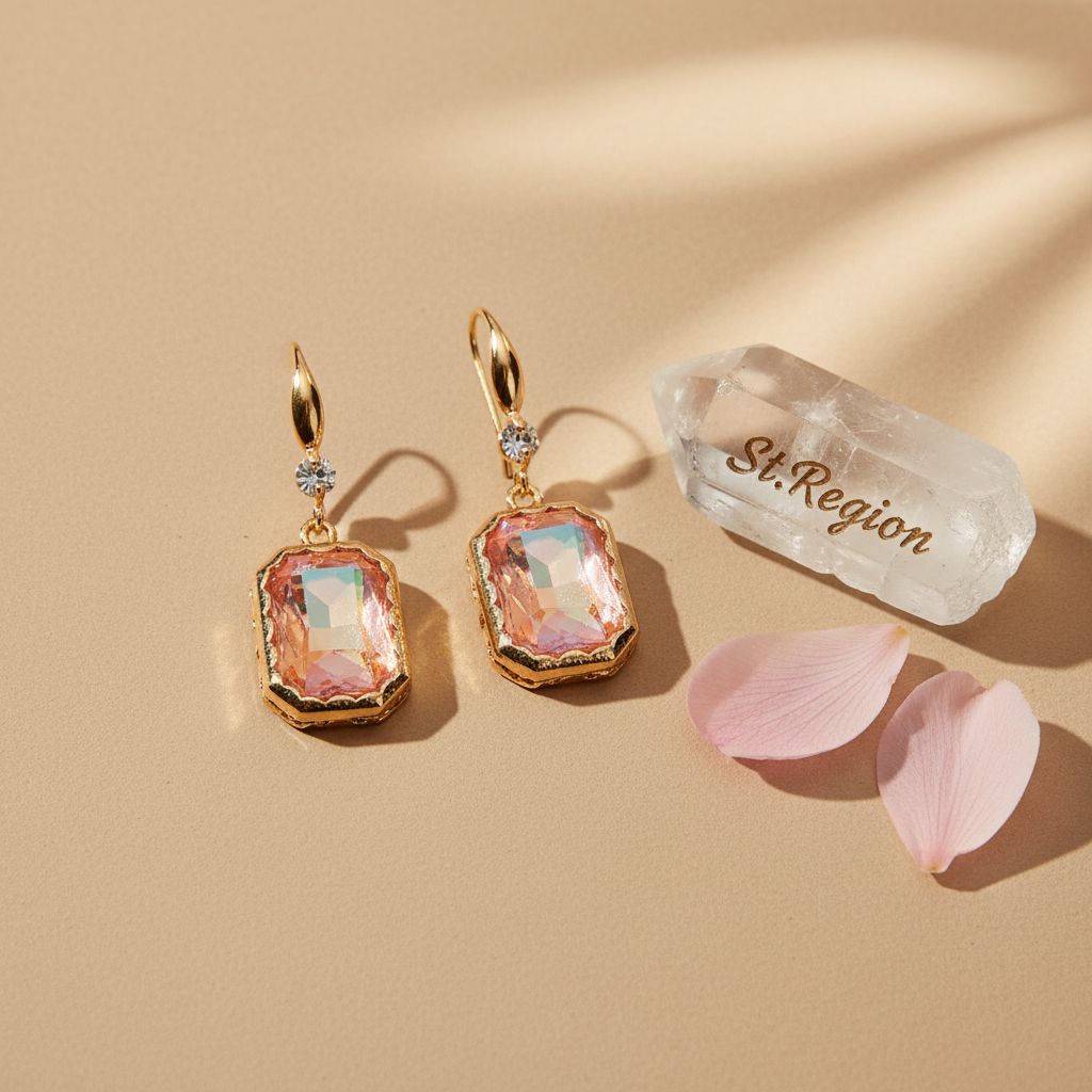 Orange Crystal & Cubic Zirconia Goldtone Cushion-Cut Hook Earrings - Street Region