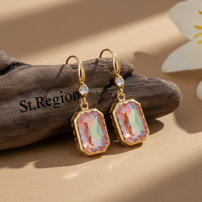 Orange Crystal & Cubic Zirconia Goldtone Cushion-Cut Hook Earrings - Street Region