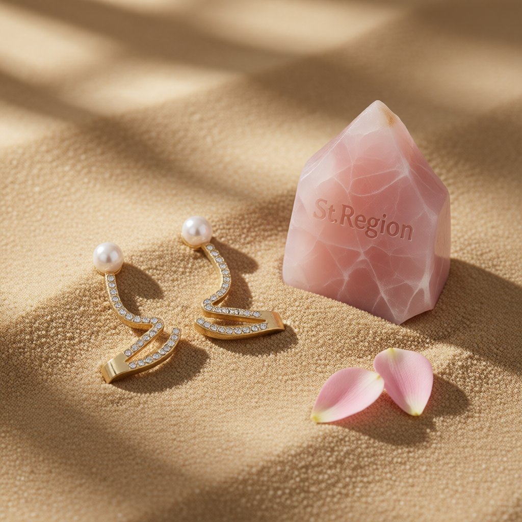 Cubic Zirconia and Pearl 18K Gold-Plated Wave Drop Earrings, everyday style, detail close-up