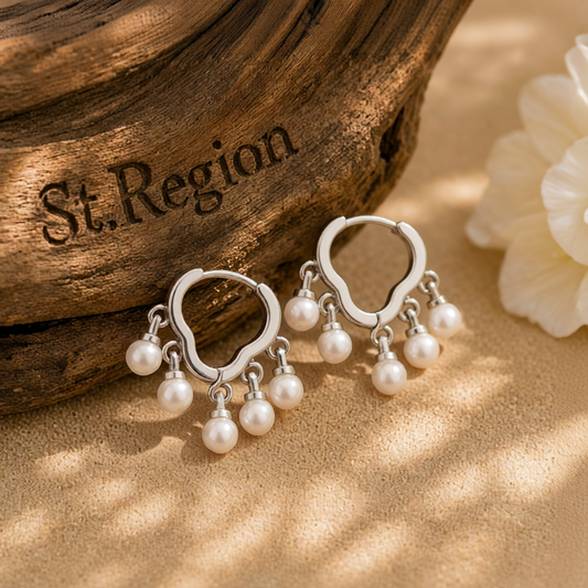 Pearl & Silver-Plated Cloud Tassel Drop Earrings