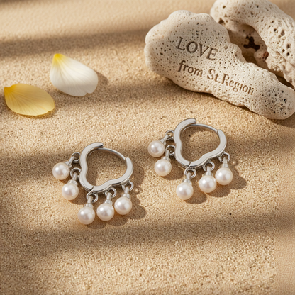 Pearl & Silver-Plated Cloud Tassel Drop Earrings