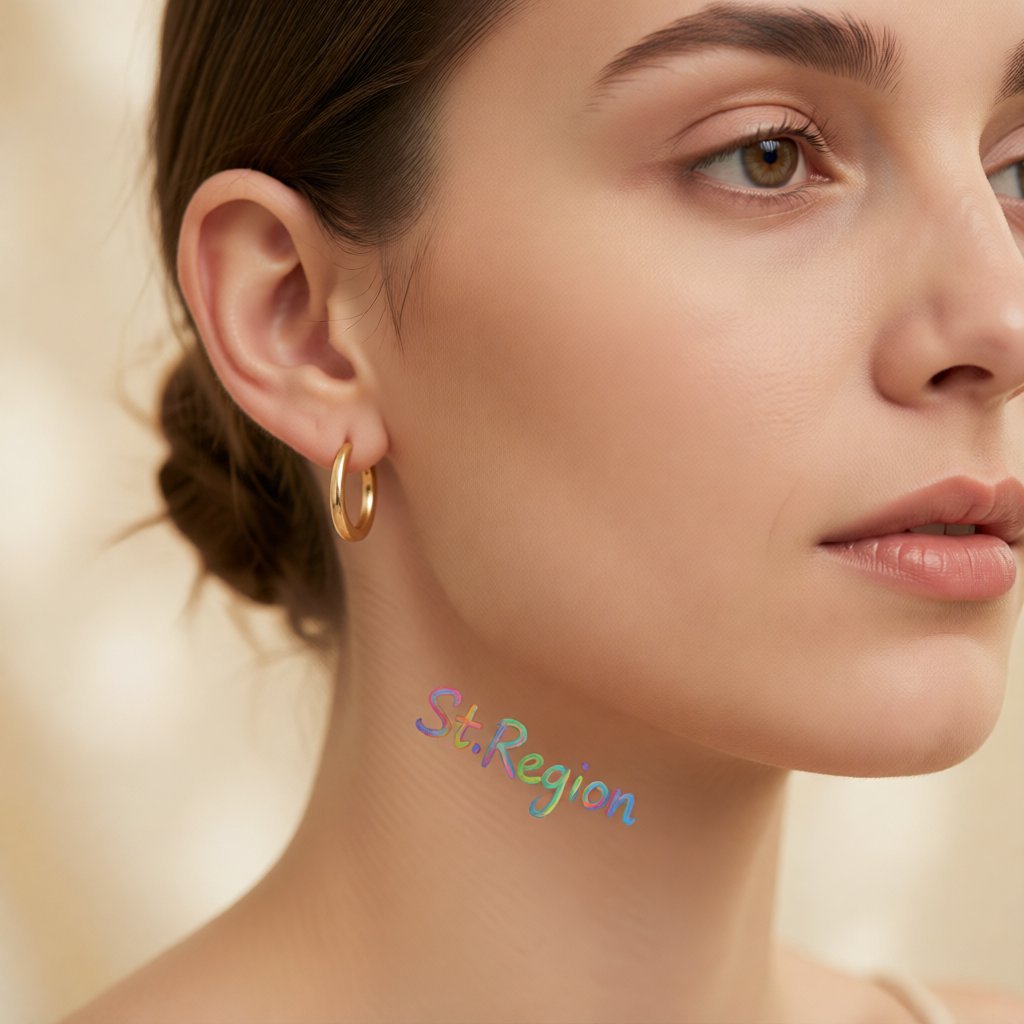18K Gold-Plated Huggie Earrings, gold huggie earrings, vintage-inspired design, styled look