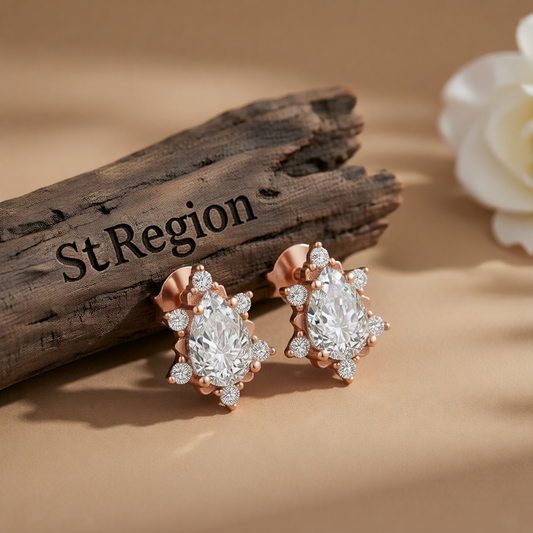 Crystal & Cubic Zirconia Stud Earrings