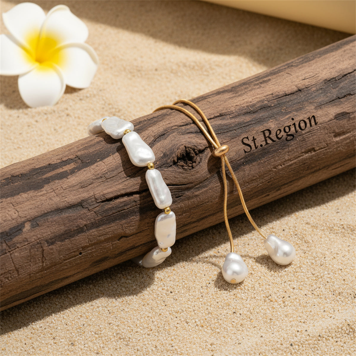 Baroque Pearl & Goldtone Dual-Drop Tassel Anklet Set - Street Region
