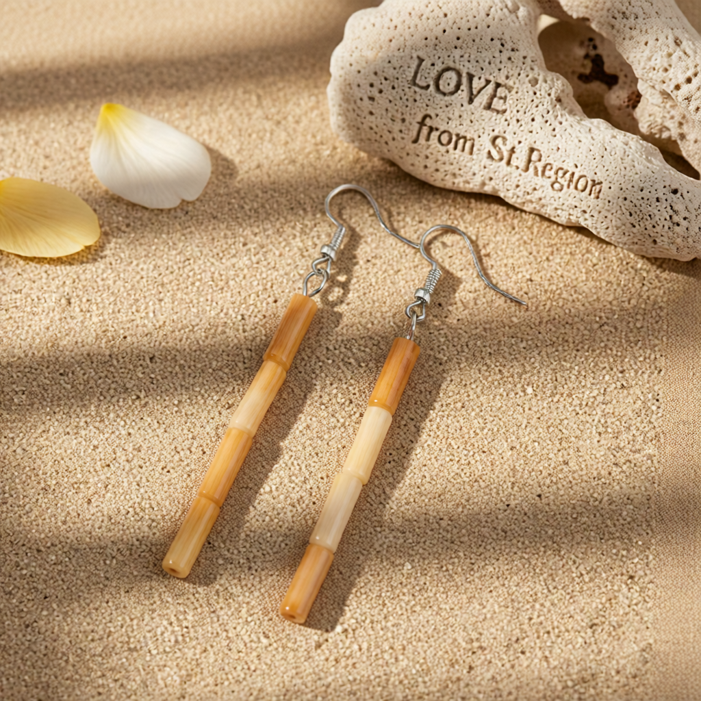 Yellow Quartz & Silver-Plated Cylinder Bead Drop Earrings