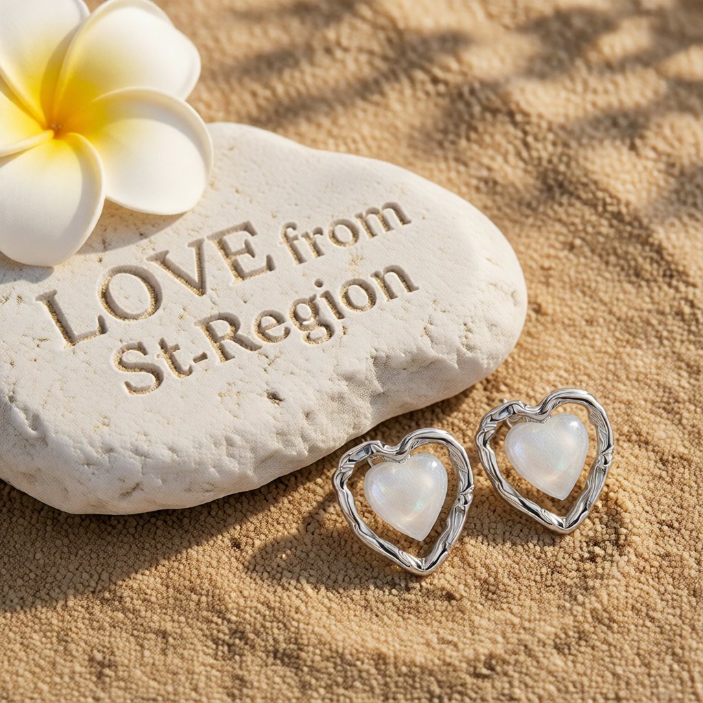 Quartz & Silver-Plated Openwork Heart Stud Earrings