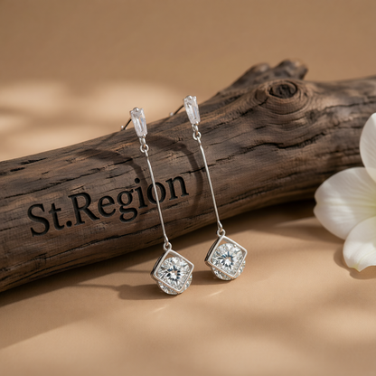Crystal & Silver-Plated Round Drop Earrings
