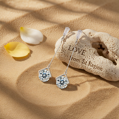 Crystal & Silver-Plated Round Drop Earrings