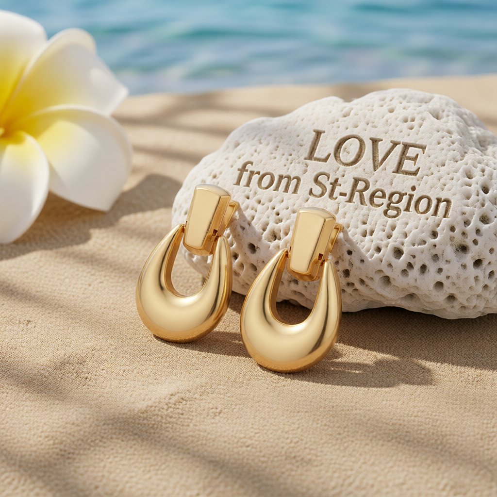 18K Gold-Plated Catch Drop Earrings