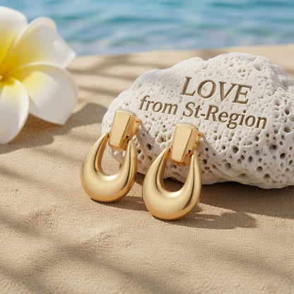 18K Gold-Plated Catch Drop Earrings