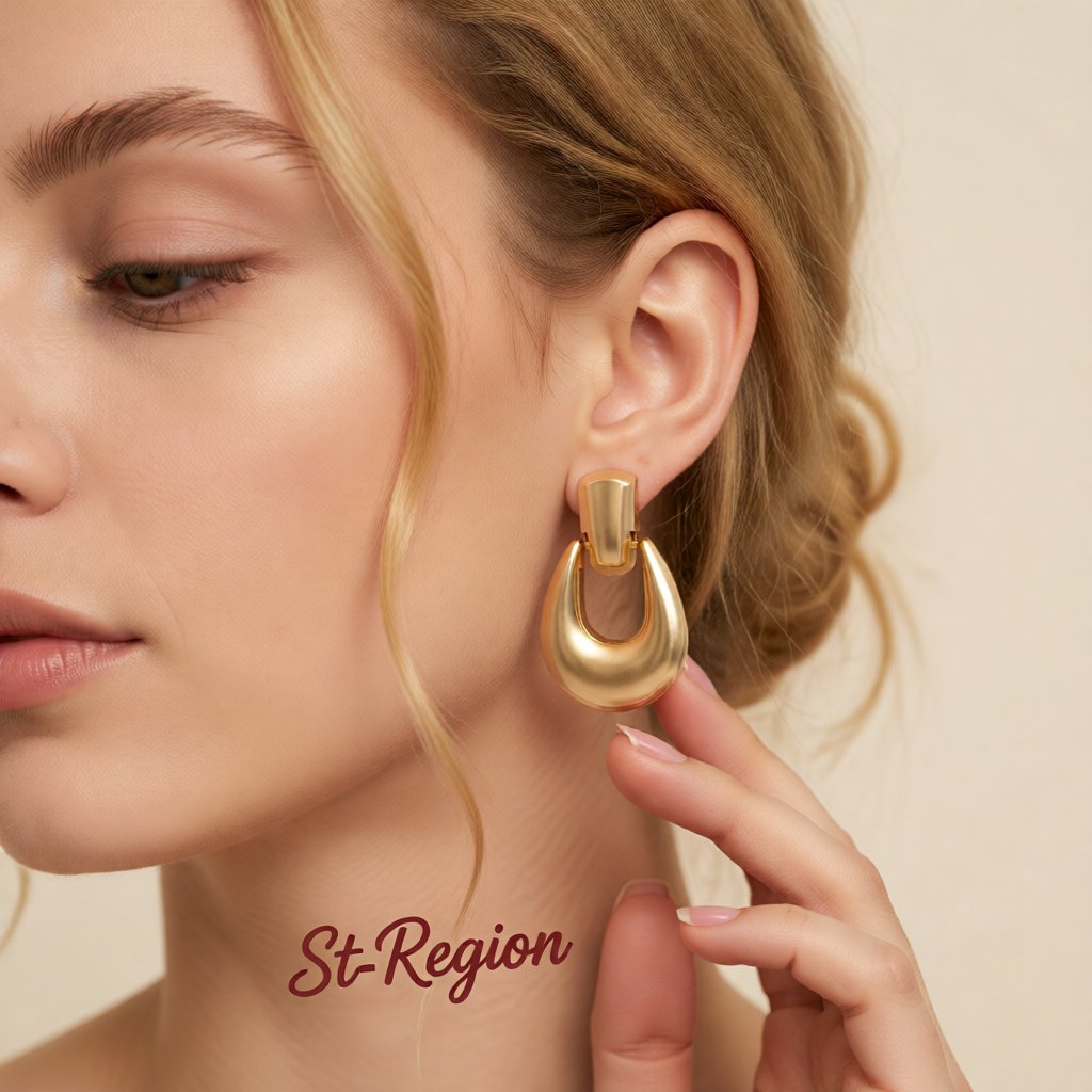 18K Gold-Plated Catch Drop Earrings