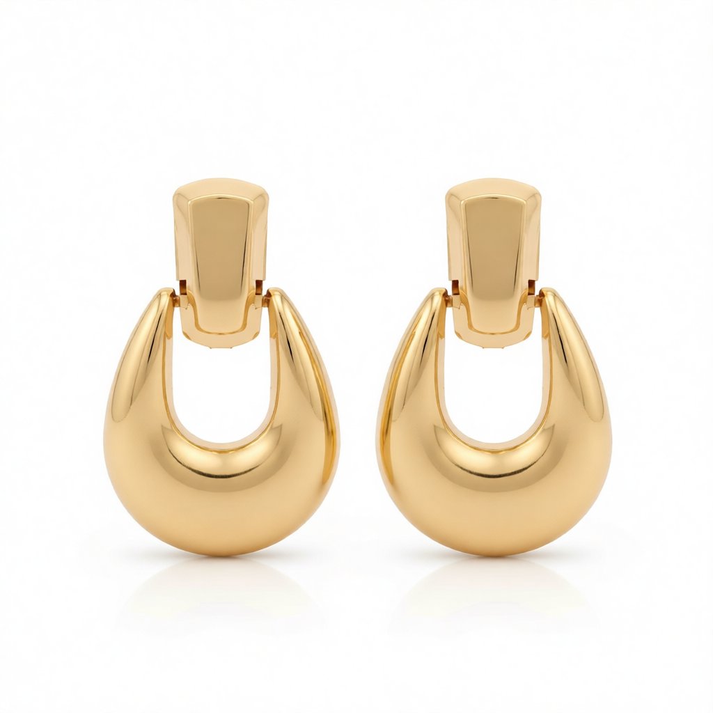 18K Gold-Plated Catch Drop Earrings