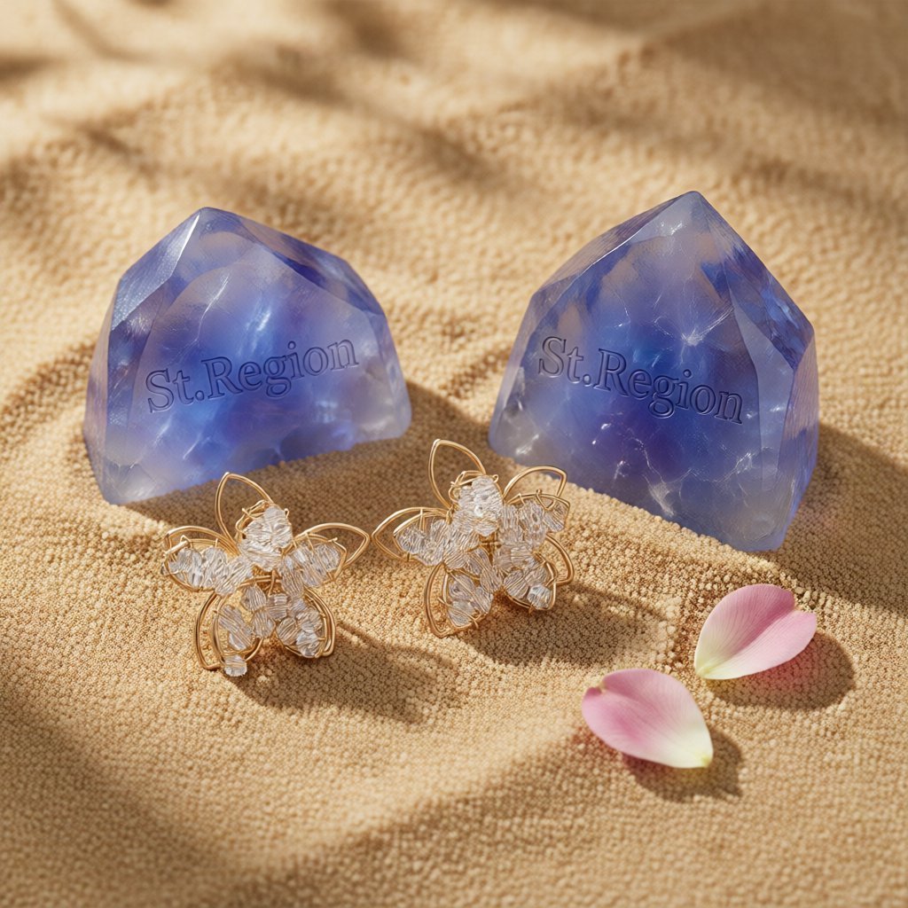 18K Gold-Plated Beaded Floral Stud Earrings