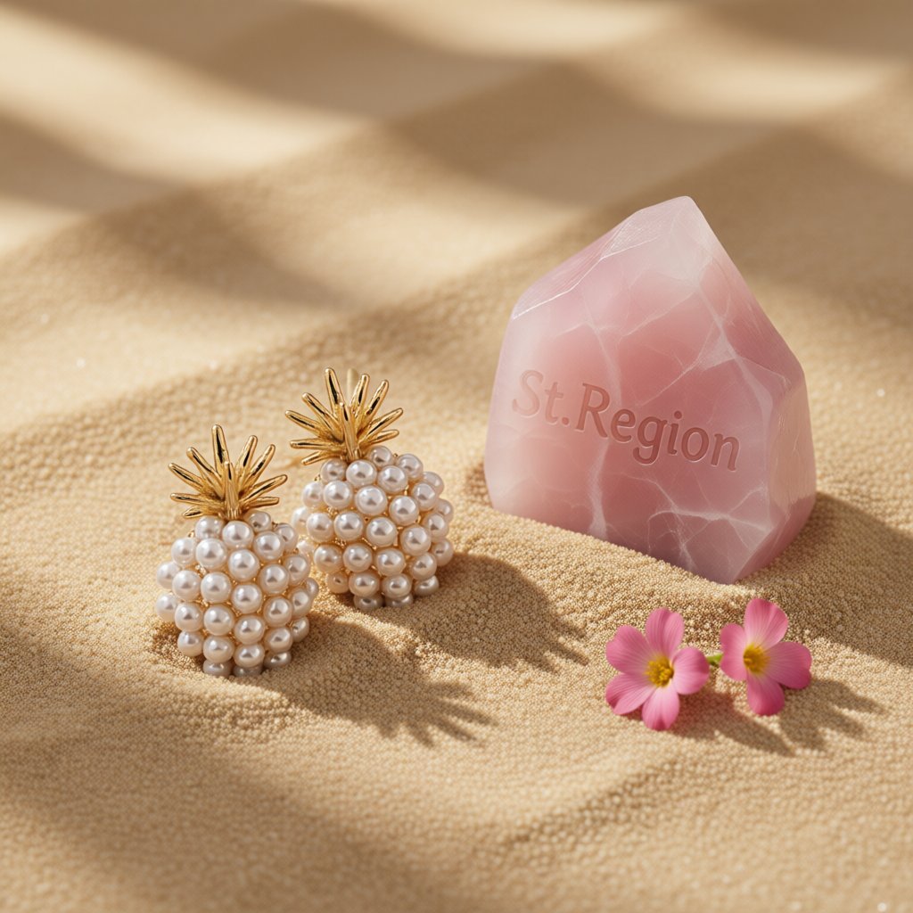 Pearl and 18K Gold-Plated Pineapple Stud Earrings, gold stud earrings for women, vintage-inspired design, detail close-up