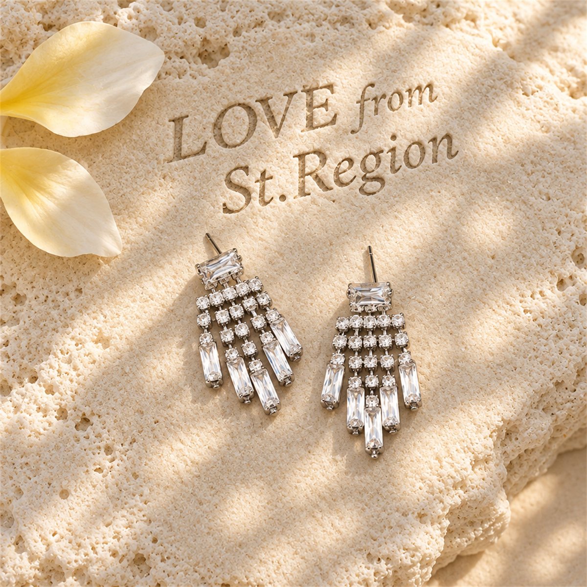 Crystal and Cubic Zirconia Silver-Plated Chandelier Drop Earrings, silver drop earrings for women, lifestyle look