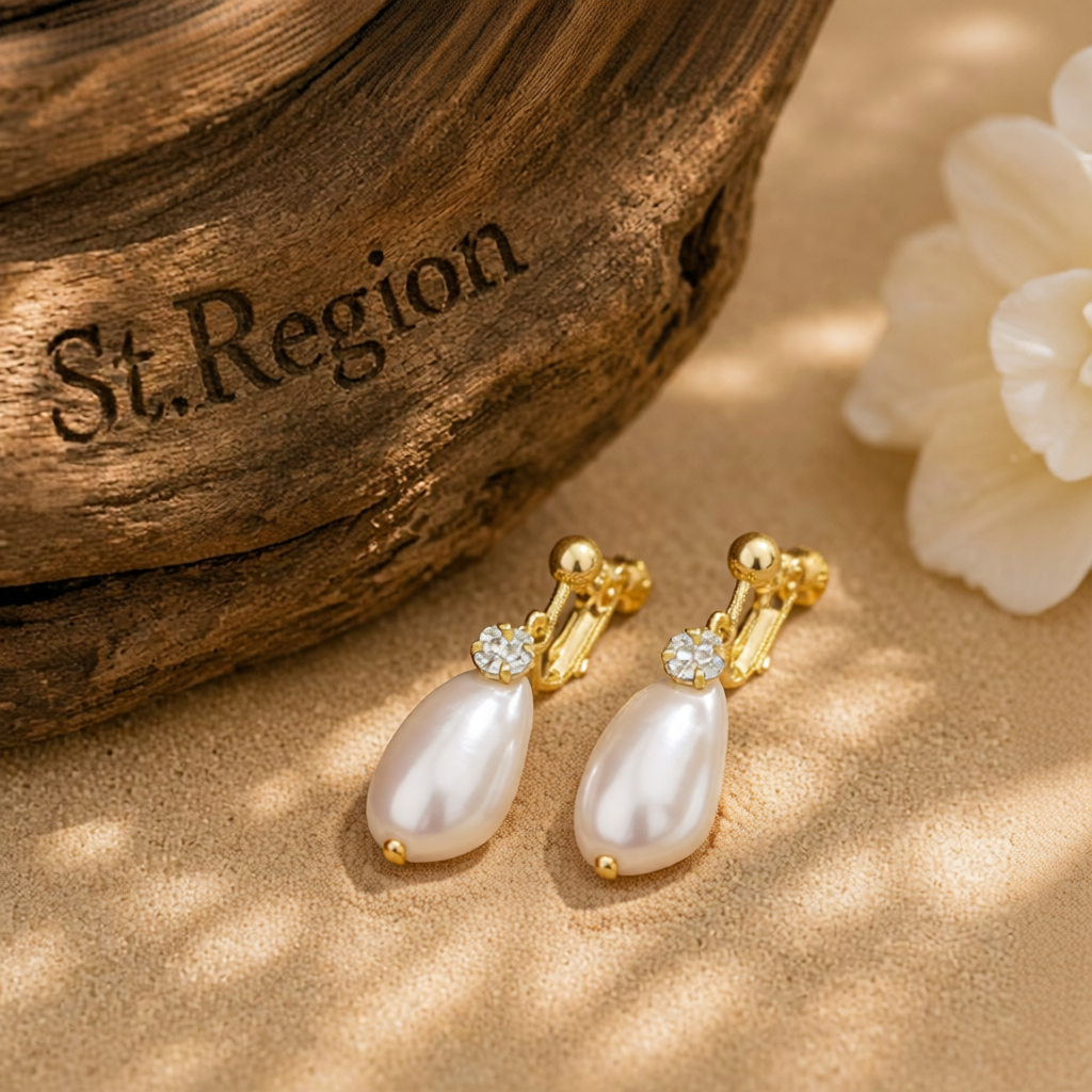 Baroque Pearl & Cubic Zirconia 18K Gold-Plated Huggie Earrings