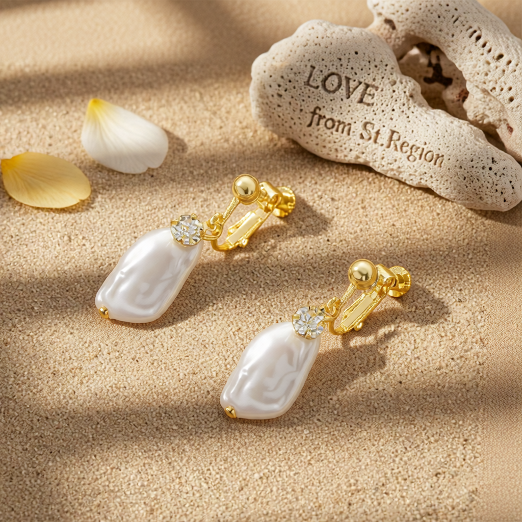 Baroque Pearl & Cubic Zirconia 18K Gold-Plated Huggie Earrings