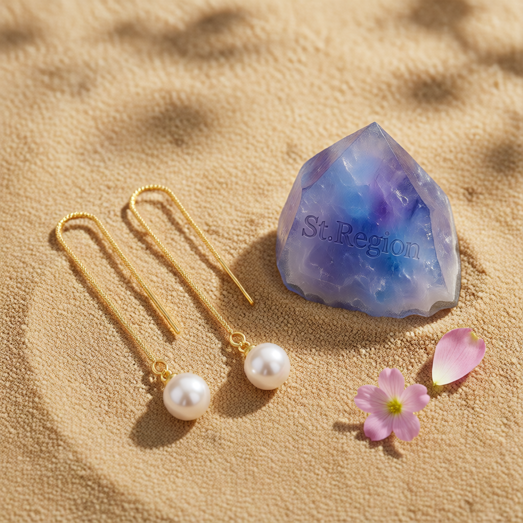 Pearl & 18K Gold-Plated Threader Earrings